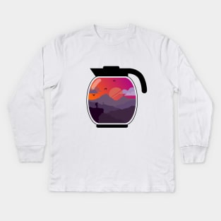 WHEN THE CAFFEINE KICK IN! Kids Long Sleeve T-Shirt